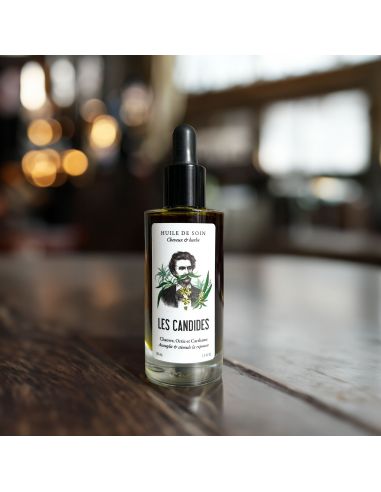 Huile de Soin Barbe & Cheveux- Chanvre, Ortie et Carthame- 50 ml