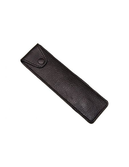 Etui en Cuir Noir Shavette