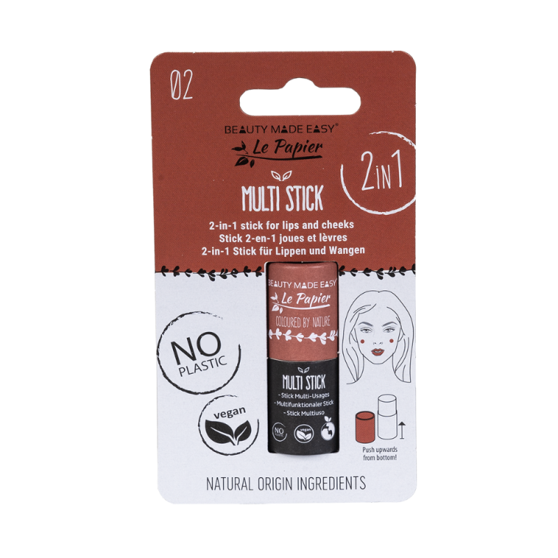 Stick multiusages Joues & Lèvres - 02 Brown