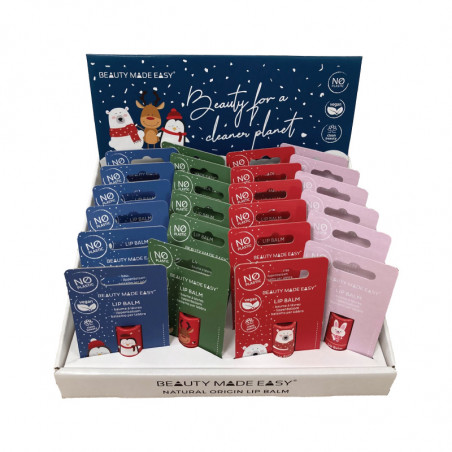 Présentoir Complet Baumes à lèvres de Noël - 24 unités