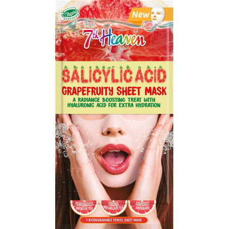7TH BEAUTYLICIOUS MASQUE FEUILLE PAMPLEMOUSSE + ACIDE SALICYLIQUE
