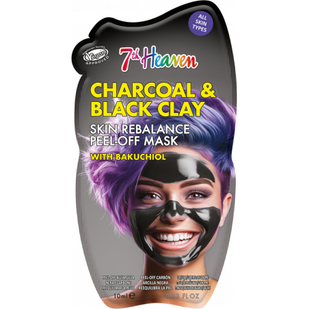 7TH MASQUE VIS PEEL OFF AU CHARBON ET ARGILE NOIR