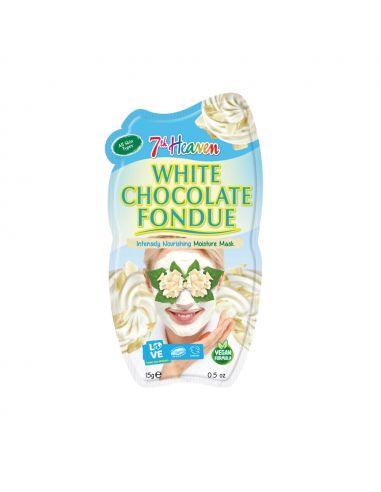 Masque visage boue fondue chocolat blanc